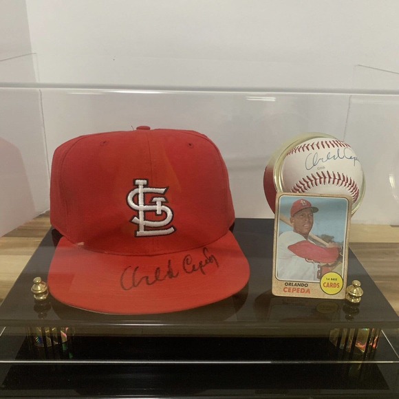 Orlando Cepeda Signed Baseball And Cap
